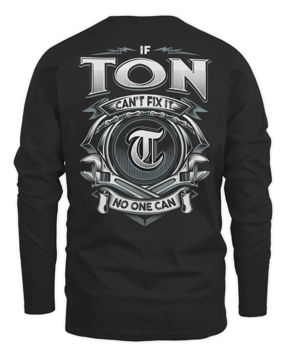 TON AP81-K4-626 - Personalized Ahmed Quote Apparel “If Ahmed Can't Fix It, No One Can” - Men's Long Sleeved T-Shirt - Black
