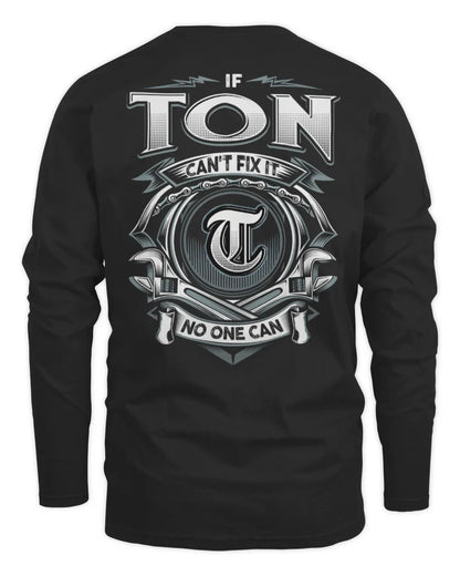 TON AP81-K4-626 - Personalized Ahmed Quote Apparel “If Ahmed Can't Fix It, No One Can” - Men's Long Sleeved T-Shirt - Black