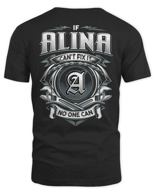 ALINA AP81-K4-626 - Personalized Ahmed Quote Apparel “If Ahmed Can't Fix It, No One Can” - Unisex Standard T-Shirt - Black