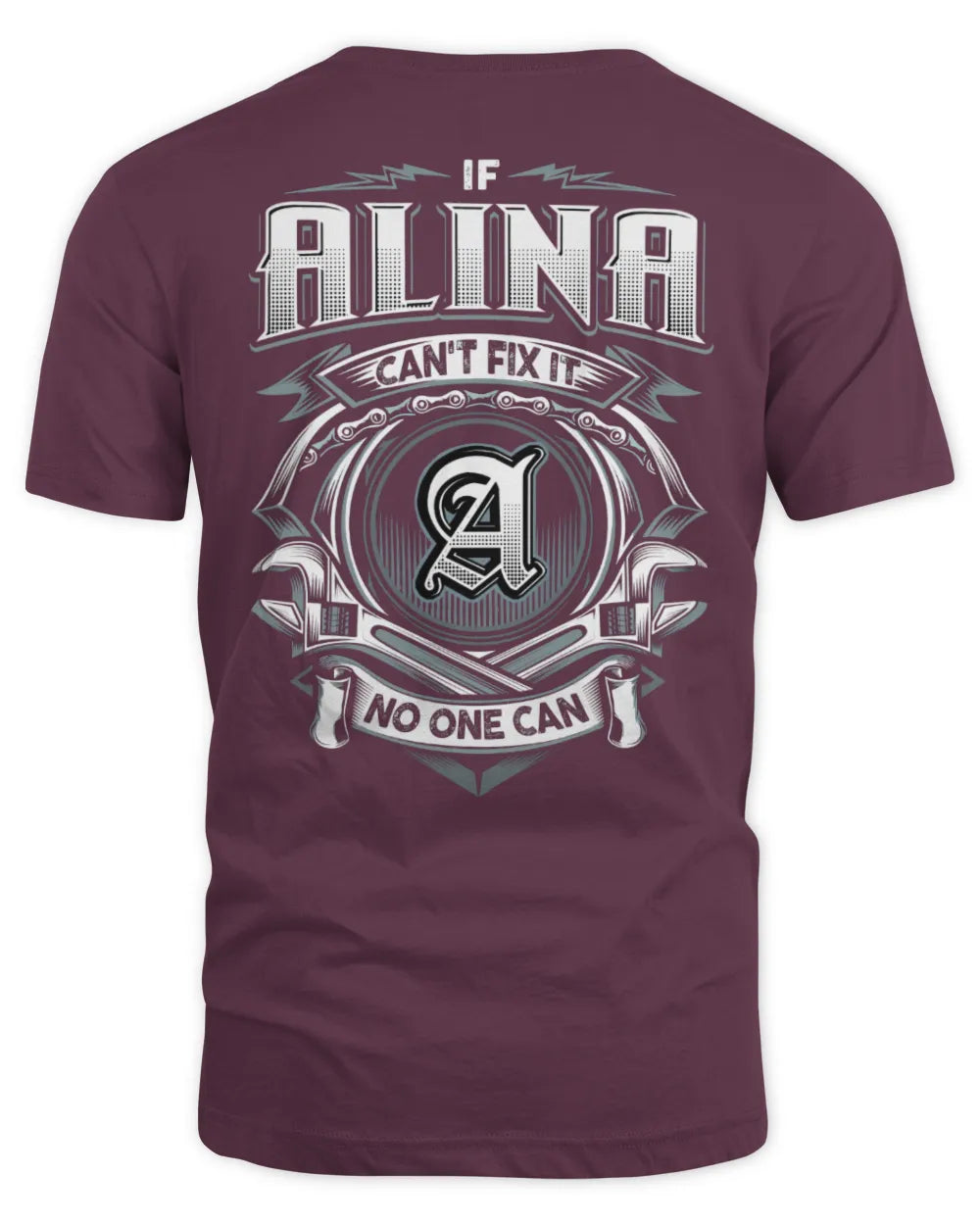 ALINA AP81-K4-626 - Personalized Ahmed Quote Apparel “If Ahmed Can't Fix It, No One Can” - Unisex Standard T-Shirt - Maroon