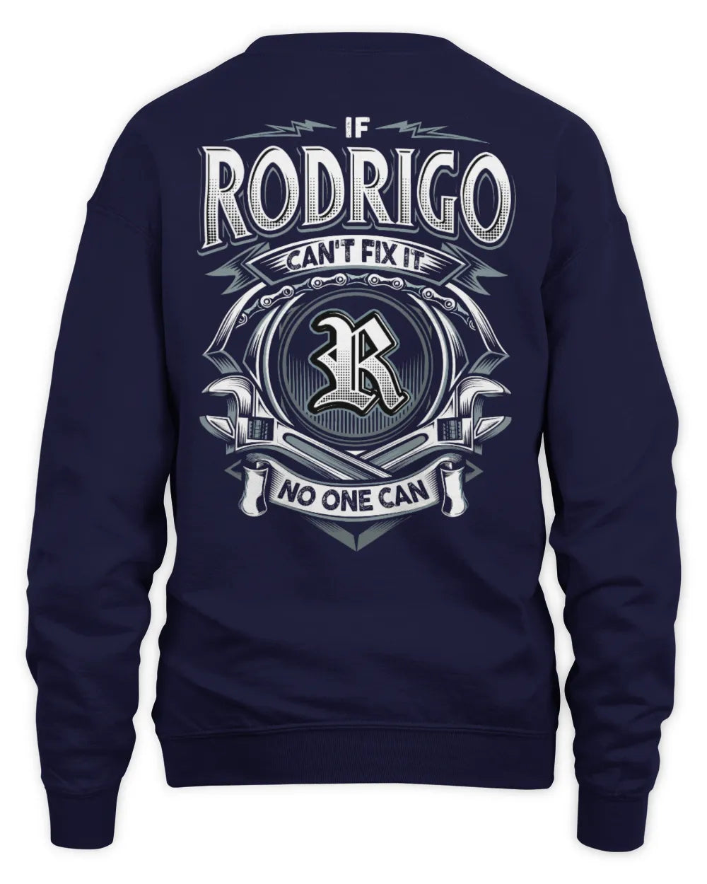 RODRIGO AP81-K4-626 - Personalized Ahmed Quote Apparel “If Ahmed Can't Fix It, No One Can” - Unisex Sweatshirt - Navy