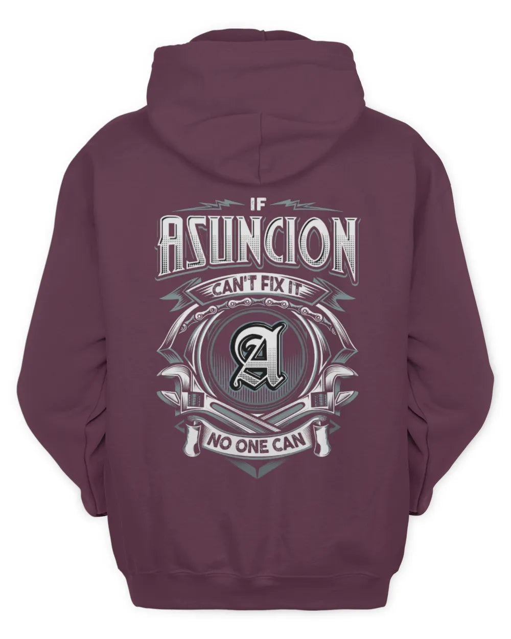 ASUNCION AP81-K4-626 - Personalized Ahmed Quote Apparel “If Ahmed Can't Fix It, No One Can” - Unisex Hoodie - Maroon