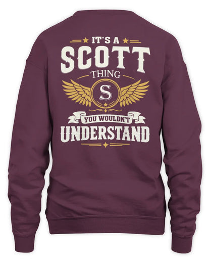 SCOTT KT06-M008 It’s a [NAME] Thing – You Wouldn’t Understand | Personalized Vintage T-Shirt - Unisex Sweatshirt - Maroon
