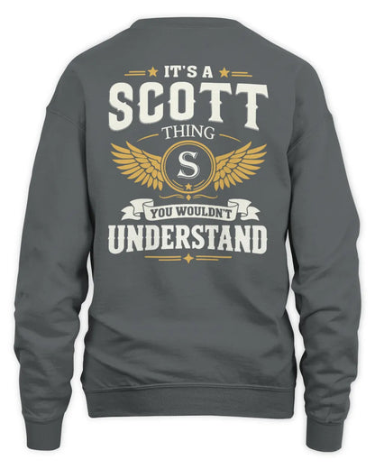 SCOTT KT06-M008 It’s a [NAME] Thing – You Wouldn’t Understand | Personalized Vintage T-Shirt - Unisex Sweatshirt - Charcoal