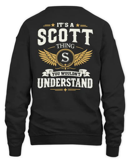 SCOTT KT06-M008 It’s a [NAME] Thing – You Wouldn’t Understand | Personalized Vintage T-Shirt - Unisex Sweatshirt - Black