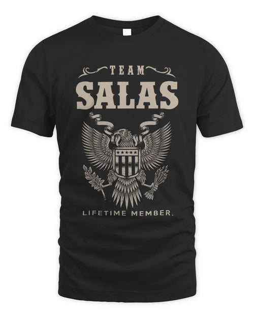 SALAS TP06-K82 – Personalized Classic Style Apparel “Team NAME Lifetime Member” - Unisex Standard T-Shirt - Black