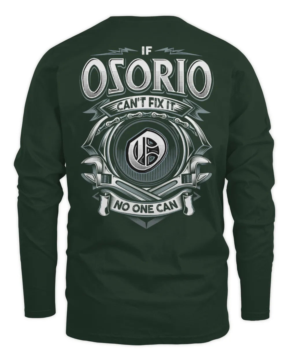 OSORIO AP81-K4-626 - Personalized Ahmed Quote Apparel “If Ahmed Can't Fix It, No One Can” - Men's Long Sleeved T-Shirt - Forest Green