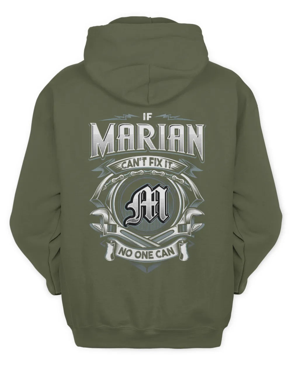 MARIAN AP81-K4-626 - Personalized Ahmed Quote Apparel “If Ahmed Can't Fix It, No One Can” - Unisex Hoodie - Military Green