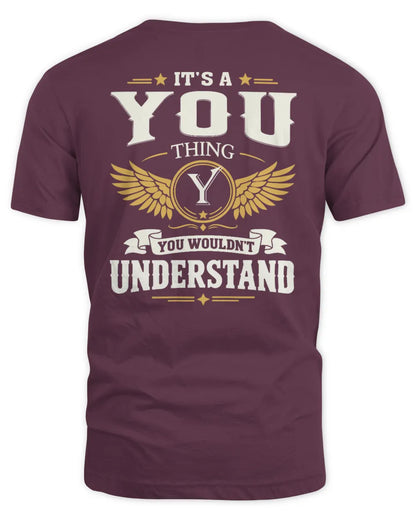 YOU KT06-M008 It’s a [NAME] Thing – You Wouldn’t Understand | Personalized Vintage T-Shirt - Unisex Standard T-Shirt - Maroon