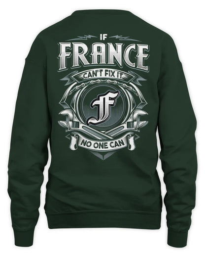 FRANCE AP81-K4-626 - Personalized Ahmed Quote Apparel “If Ahmed Can't Fix It, No One Can” - Unisex Sweatshirt - Forest Green
