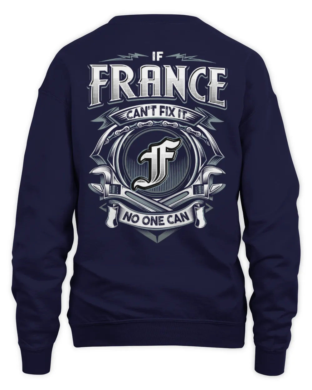 FRANCE AP81-K4-626 - Personalized Ahmed Quote Apparel “If Ahmed Can't Fix It, No One Can” - Unisex Sweatshirt - Navy