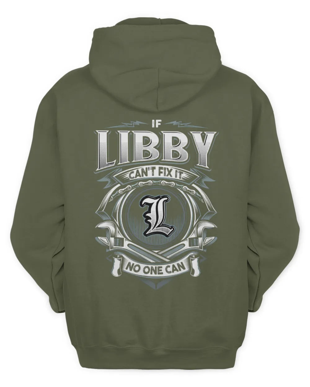 LIBBY AP81-K4-626 - Personalized Ahmed Quote Apparel “If Ahmed Can't Fix It, No One Can” - Unisex Hoodie - Military Green