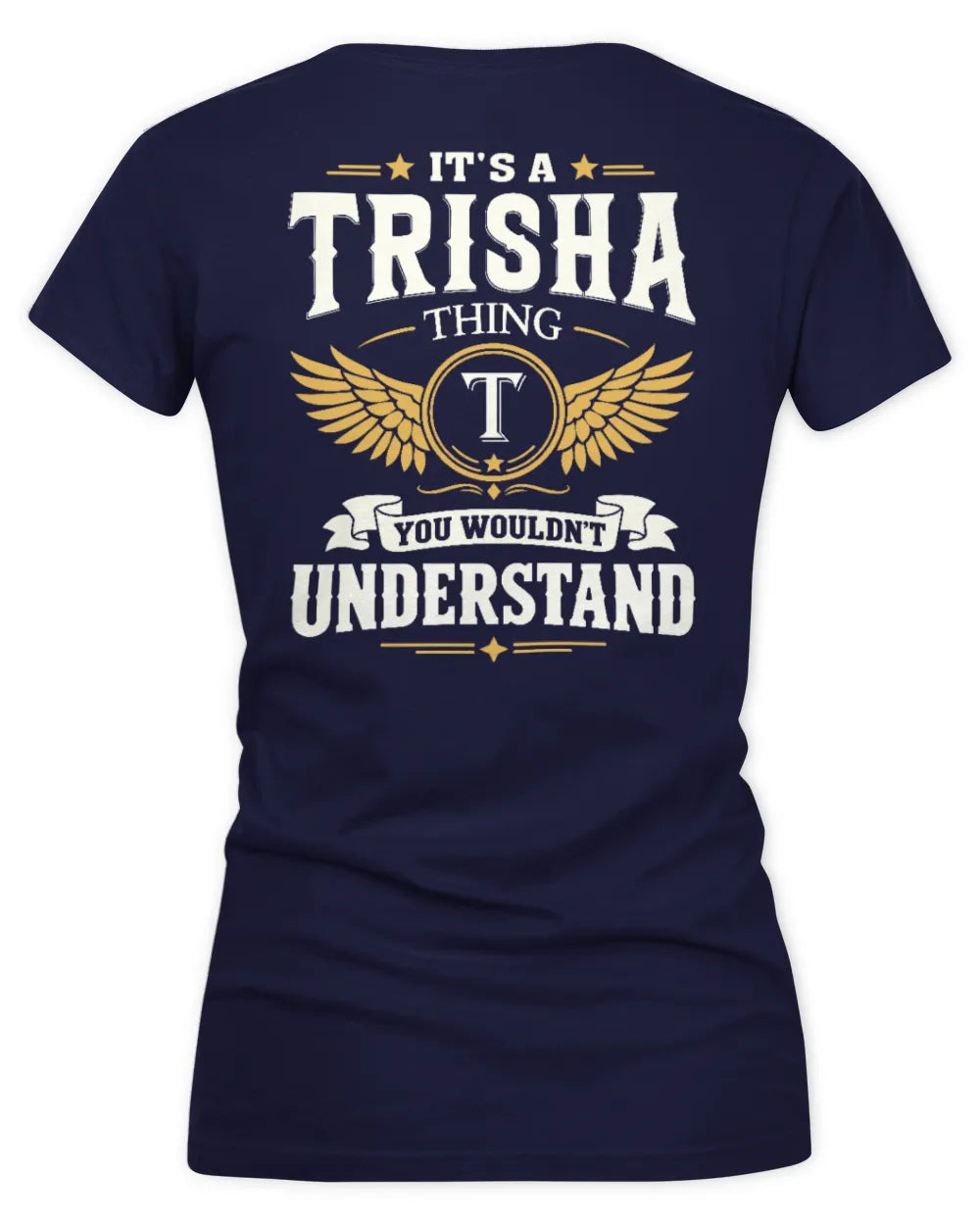 TRISHA KT06-M008 It’s a [NAME] Thing – You Wouldn’t Understand | Personalized Vintage T-Shirt - Women's V-Neck T-Shirt - Navy