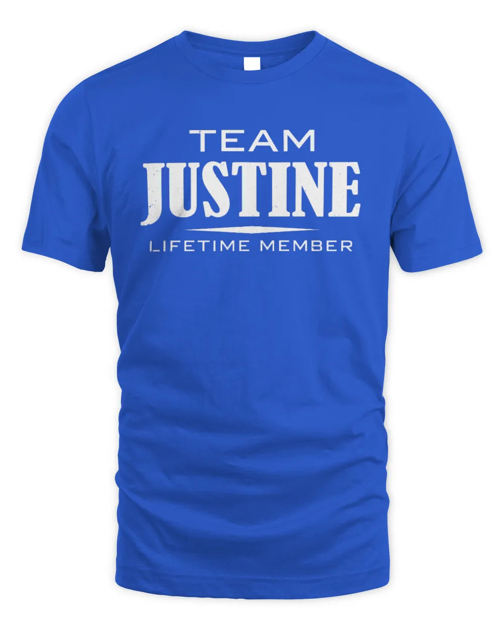 JUSTINE BL62-K4-128 - Personalized “Team NAME Lifetime Member” - Unisex Standard T-Shirt - Royal