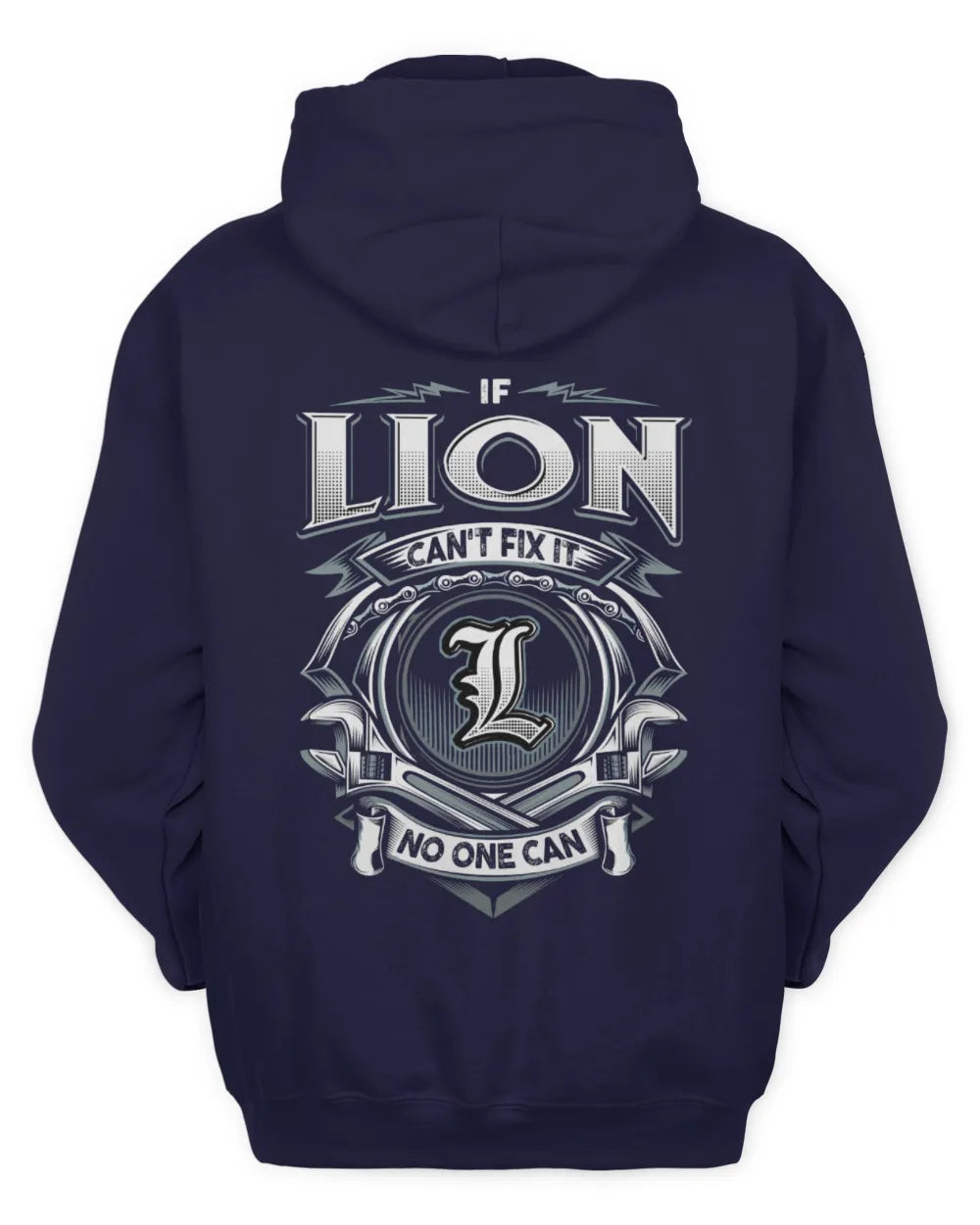LION AP81-K4-626 - Personalized Ahmed Quote Apparel “If Ahmed Can't Fix It, No One Can” - Unisex Hoodie - Navy