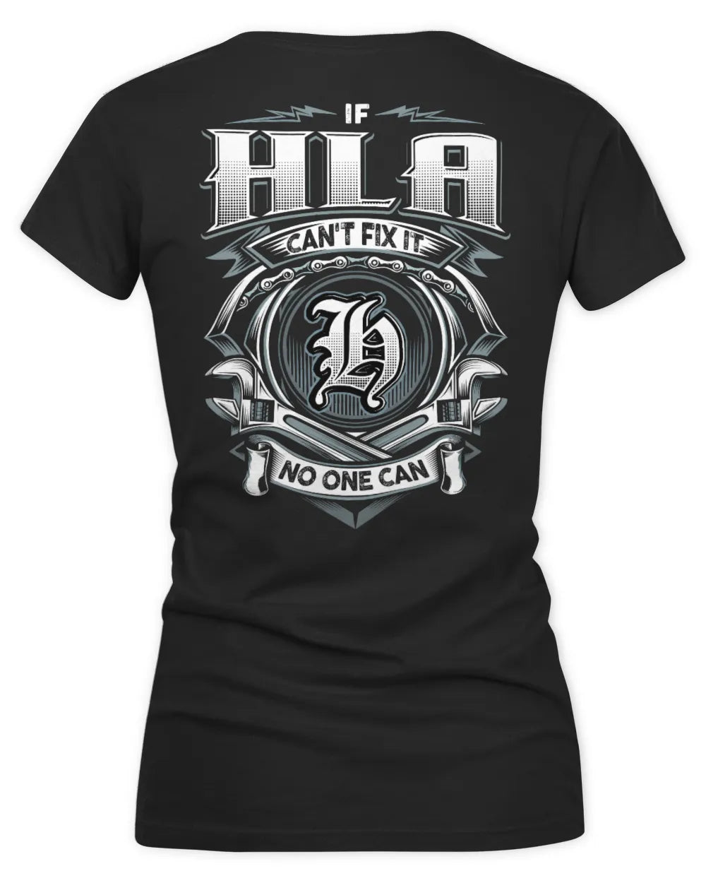 HLA AP81-K4-626 - Personalized Ahmed Quote Apparel “If Ahmed Can't Fix It, No One Can” - Women's V-Neck T-Shirt - Black