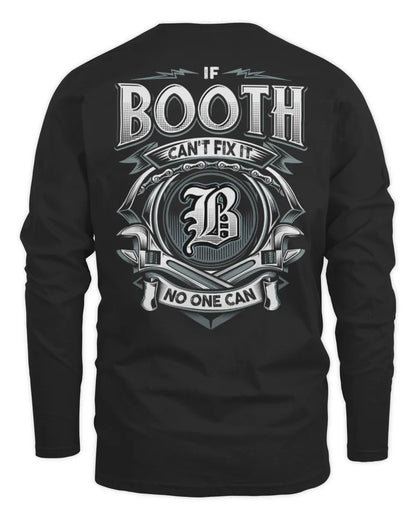 BOOTH AP81-K4-626 - Personalized Ahmed Quote Apparel “If Ahmed Can't Fix It, No One Can” - Men's Long Sleeved T-Shirt - Black