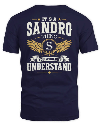 SANDRO KT06-M008 It’s a [NAME] Thing – You Wouldn’t Understand | Personalized Vintage T-Shirt - Unisex Standard T-Shirt - Navy