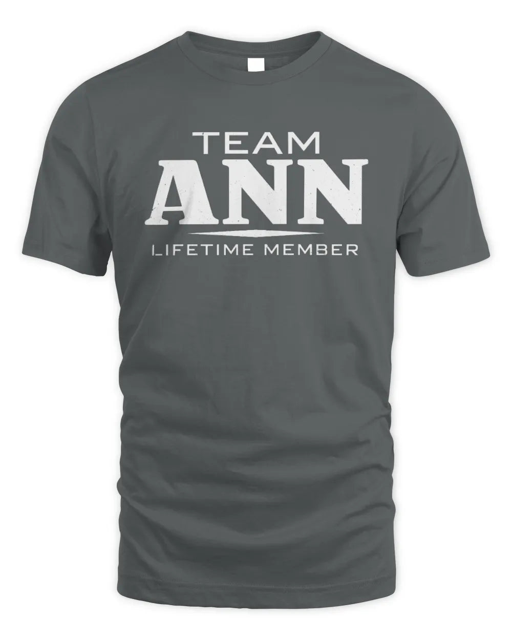 ANN BL62-K4-128 - Personalized “Team NAME Lifetime Member” - Unisex Standard T-Shirt - Charcoal