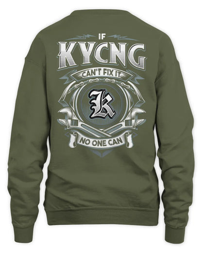 KYCNG AP81-K4-626 - Personalized Ahmed Quote Apparel “If Ahmed Can't Fix It, No One Can” - Unisex Sweatshirt - Military Green