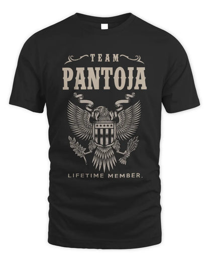 PANTOJA TP06-K82 – Personalized Classic Style Apparel “Team NAME Lifetime Member” - Unisex Standard T-Shirt - Black
