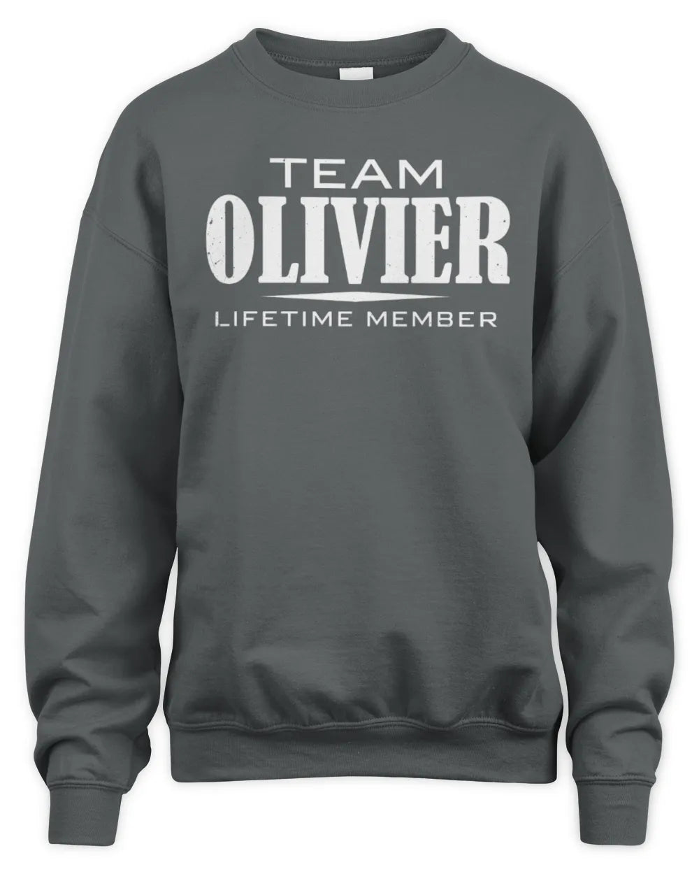 OLIVIER BL62-K4-128 - Personalized “Team NAME Lifetime Member” - Unisex Sweatshirt - Charcoal