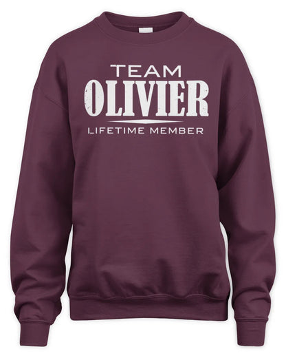 OLIVIER BL62-K4-128 - Personalized “Team NAME Lifetime Member” - Unisex Sweatshirt - Maroon