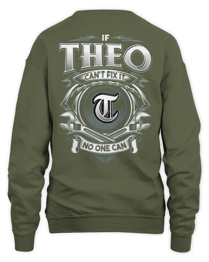THEO AP81-K4-626 - Personalized Ahmed Quote Apparel “If Ahmed Can't Fix It, No One Can” - Unisex Sweatshirt - Military Green