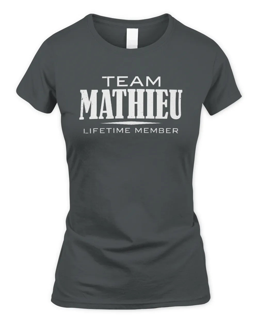 MATHIEU BL62-K4-128 - Personalized “Team AARON Lifetime Member” - Women's Standard T-Shirt - Charcoal