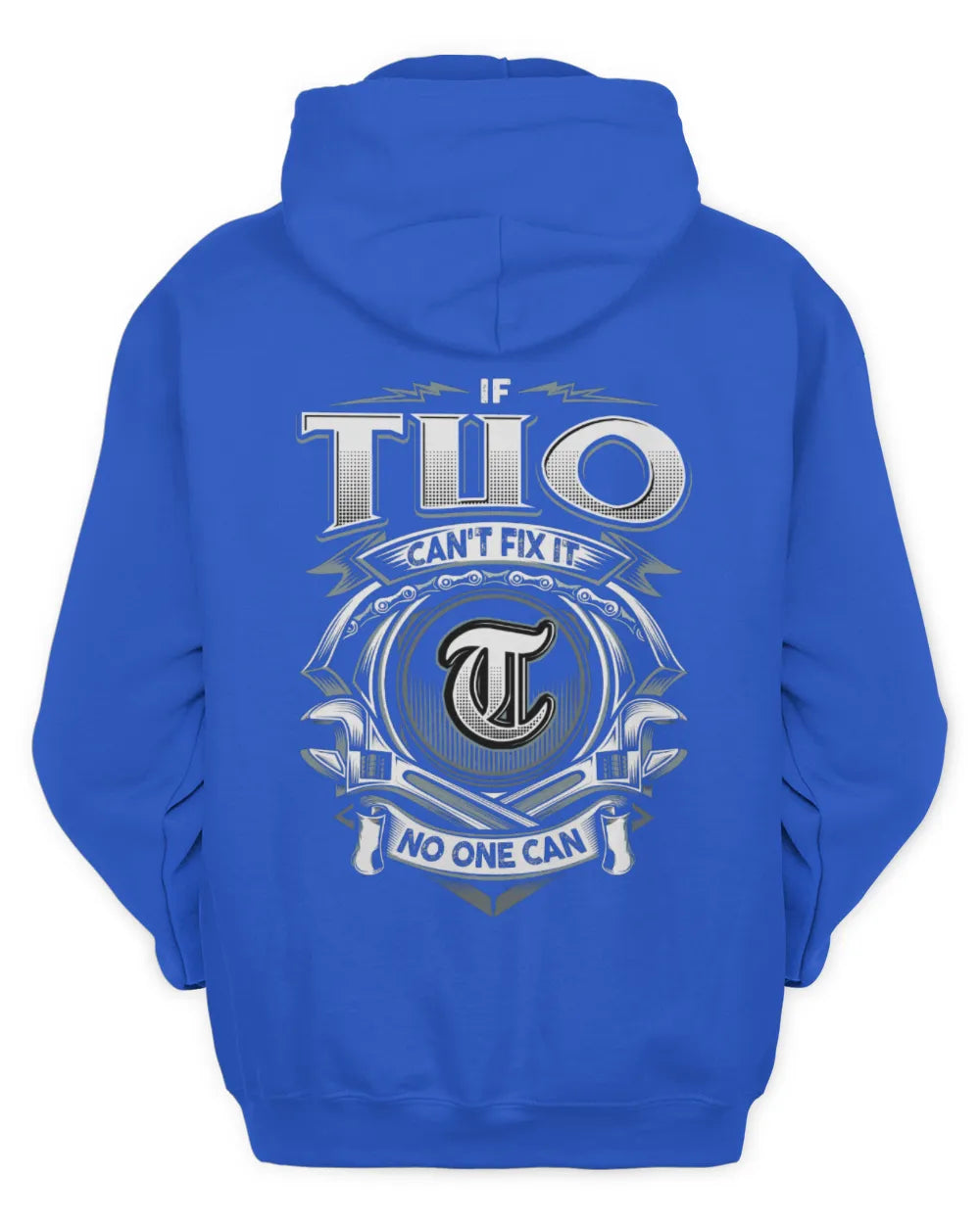TUO AP81-K4-626 - Personalized Ahmed Quote Apparel “If Ahmed Can't Fix It, No One Can” - Unisex Hoodie - Royal