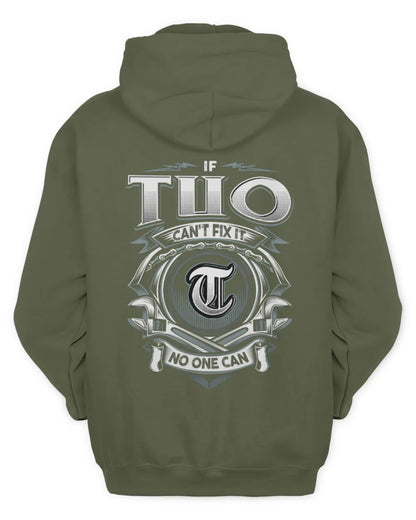 TUO AP81-K4-626 - Personalized Ahmed Quote Apparel “If Ahmed Can't Fix It, No One Can” - Unisex Hoodie - Military Green