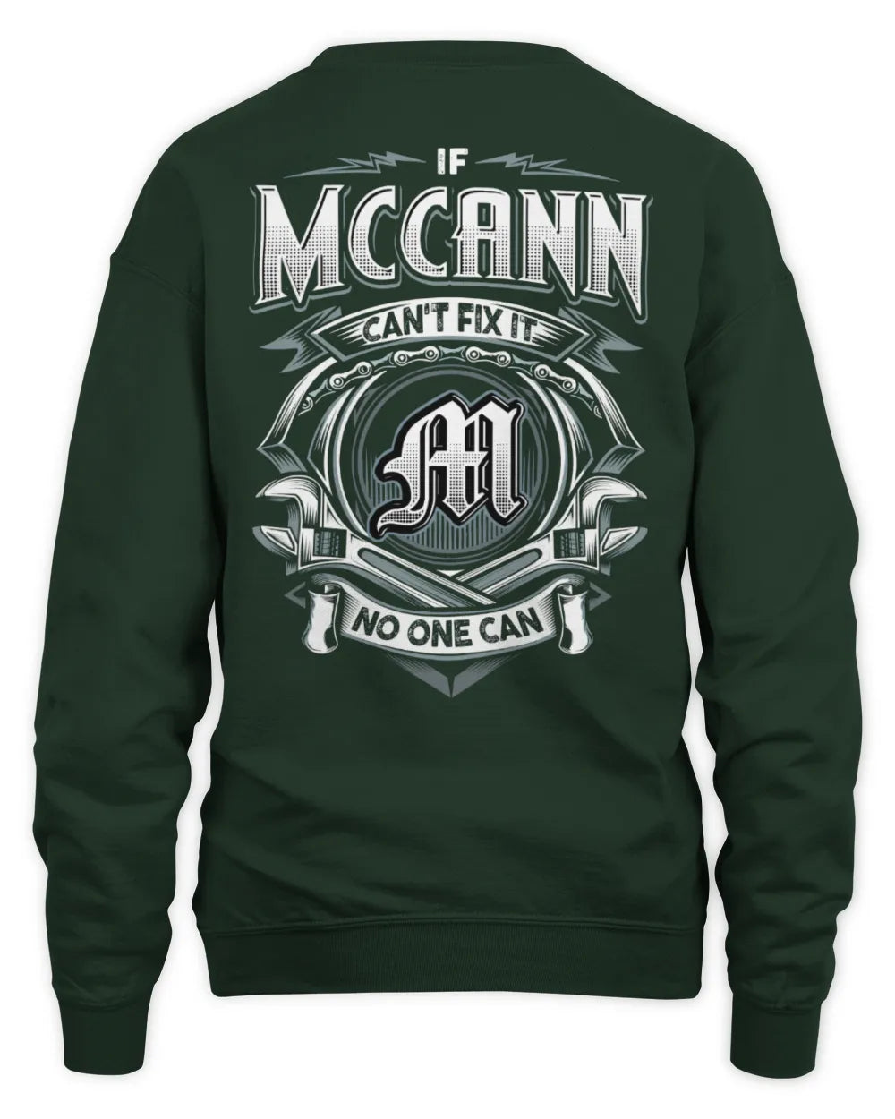 MCCANN AP81-K4-626 - Personalized Ahmed Quote Apparel “If Ahmed Can't Fix It, No One Can” - Unisex Sweatshirt - Forest Green