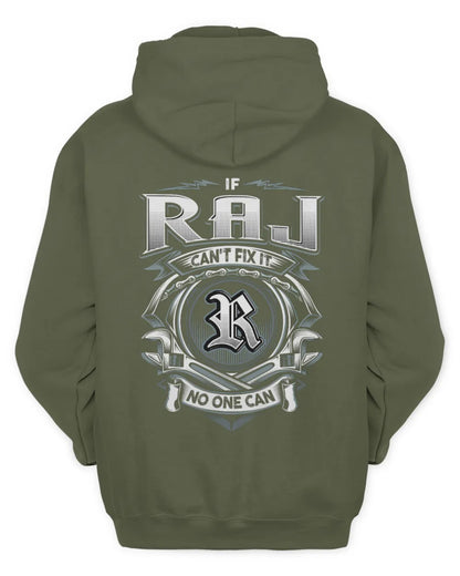 RAJ AP81-K4-626 - Personalized Ahmed Quote Apparel “If Ahmed Can't Fix It, No One Can” - Unisex Hoodie - Military Green