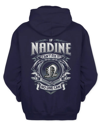 NADINE AP81-K4-626 - Personalized Ahmed Quote Apparel “If Ahmed Can't Fix It, No One Can” - Unisex Hoodie - Navy