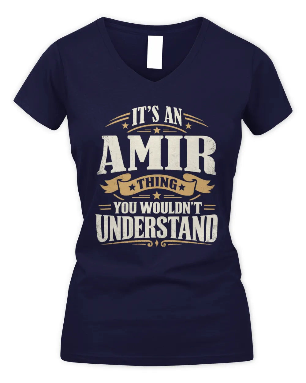 AMIR P08 TH51 - Personalized “It’s a/an [NAME] Thing – You Wouldn’t Understand” Shirt - Women's V-Neck T-Shirt - Navy