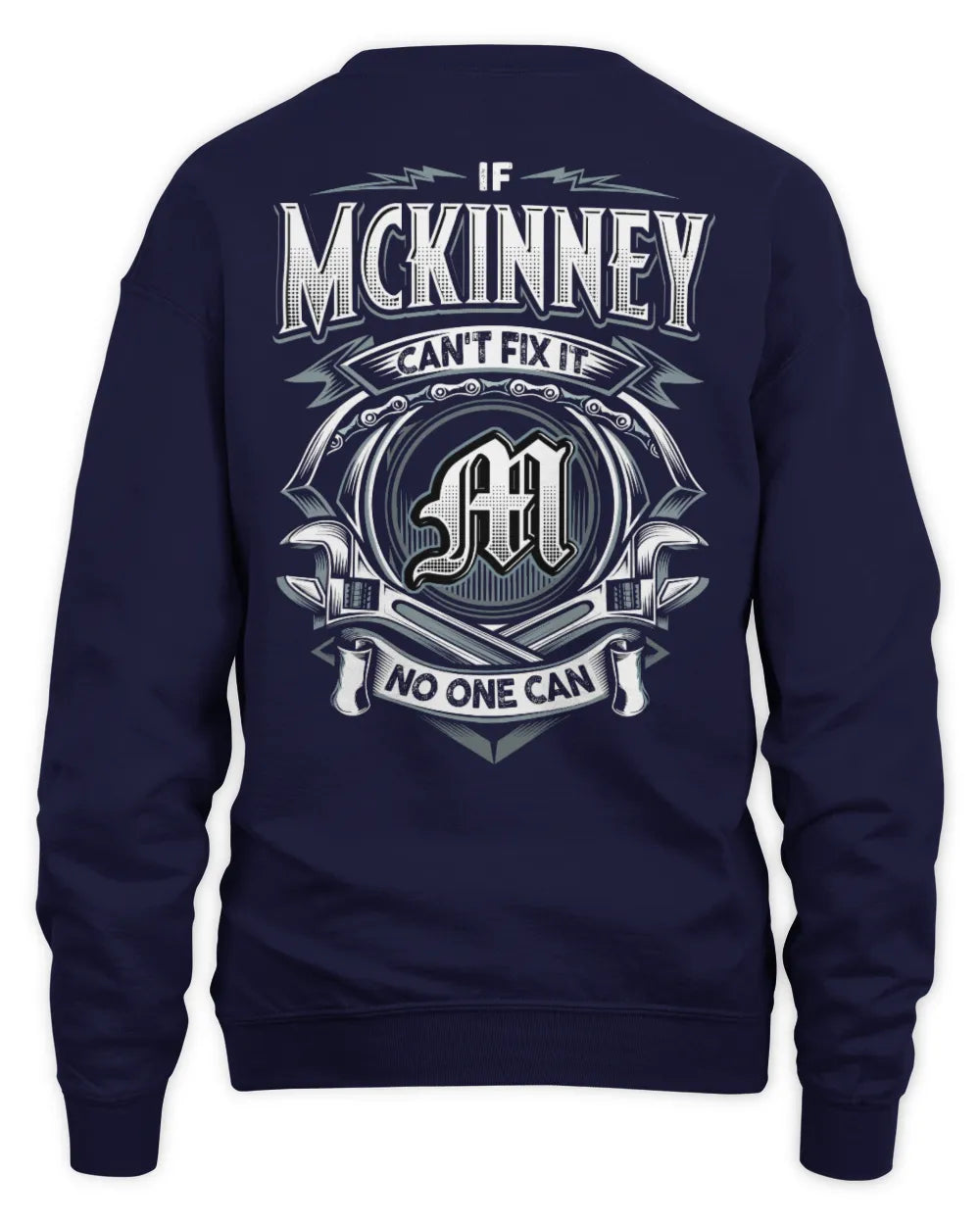 MCKINNEY AP81-K4-626 - Personalized Ahmed Quote Apparel “If Ahmed Can't Fix It, No One Can” - Unisex Sweatshirt - Navy