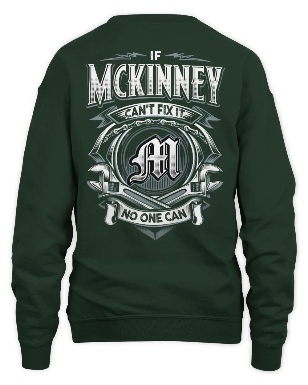 MCKINNEY AP81-K4-626 - Personalized Ahmed Quote Apparel “If Ahmed Can't Fix It, No One Can” - Unisex Sweatshirt - Forest Green