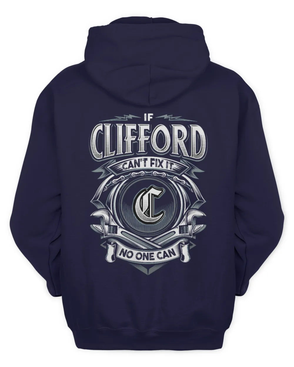 CLIFFORD AP81-K4-626 - Personalized Ahmed Quote Apparel “If Ahmed Can't Fix It, No One Can” - Unisex Hoodie - Navy