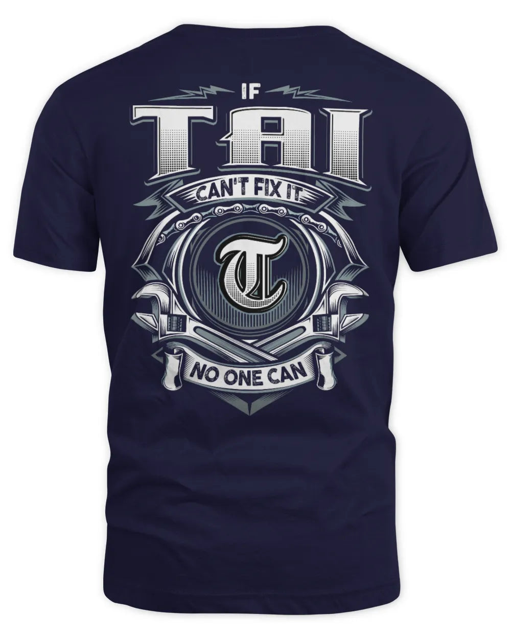 TAI AP81-K4-626 - Personalized Ahmed Quote Apparel “If Ahmed Can't Fix It, No One Can” - Unisex Standard T-Shirt - Navy