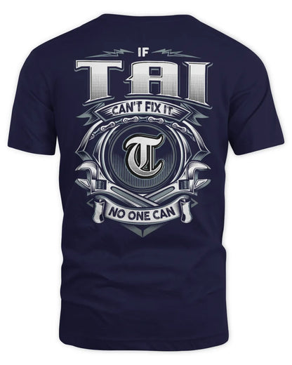 TAI AP81-K4-626 - Personalized Ahmed Quote Apparel “If Ahmed Can't Fix It, No One Can” - Unisex Standard T-Shirt - Navy
