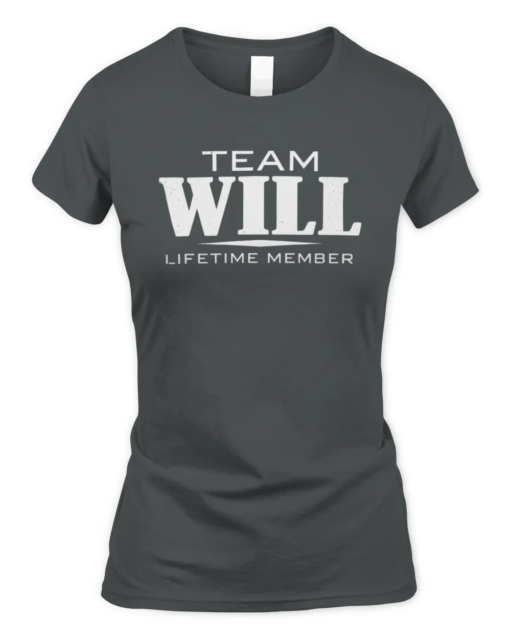WILL BL62-K4-128 - Personalized “Team NAME Lifetime Member” - Women's Standard T-Shirt - Charcoal