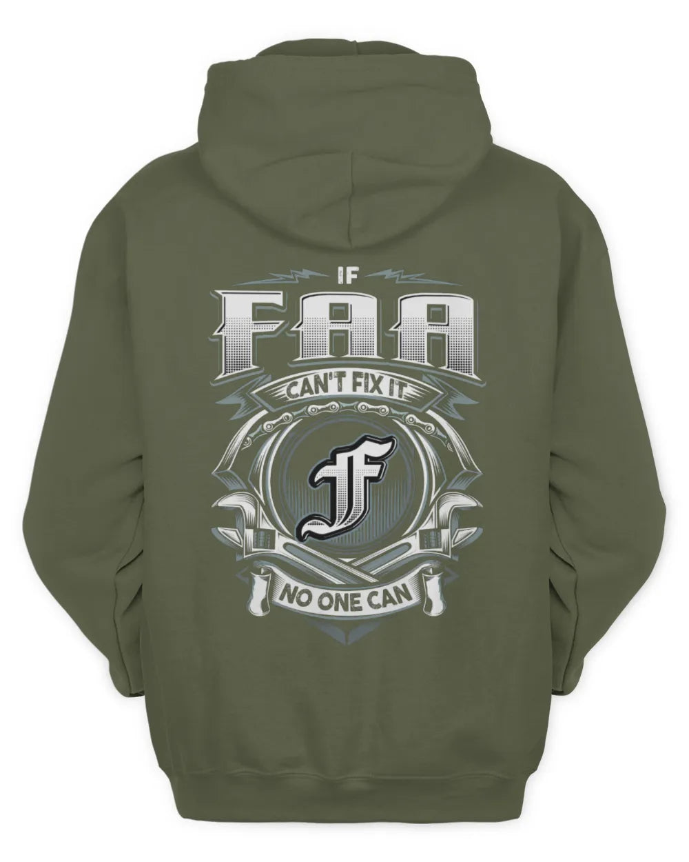 FAA AP81-K4-626 - Personalized Ahmed Quote Apparel “If Ahmed Can't Fix It, No One Can” - Unisex Hoodie - Military Green