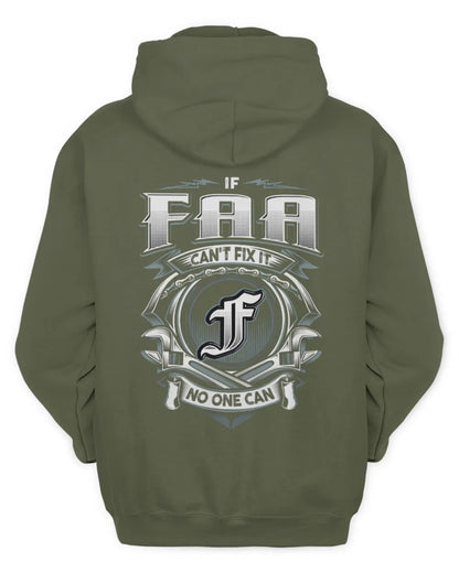 FAA AP81-K4-626 - Personalized Ahmed Quote Apparel “If Ahmed Can't Fix It, No One Can” - Unisex Hoodie - Military Green