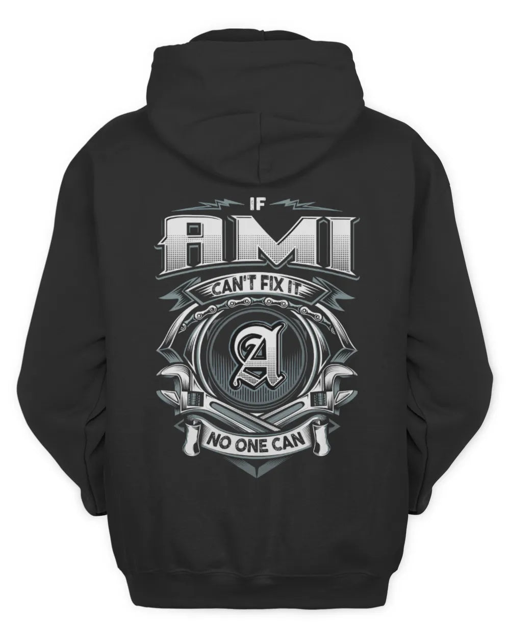 AMI AP81-K4-626 - Personalized Ahmed Quote Apparel “If Ahmed Can't Fix It, No One Can” - Unisex Hoodie - Black