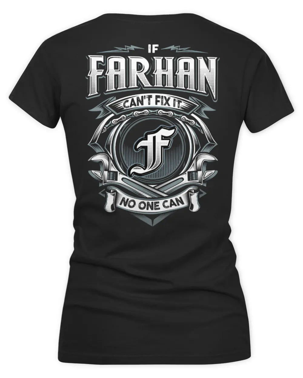 FARHAN AP81-K4-626 - Personalized Ahmed Quote Apparel “If Ahmed Can't Fix It, No One Can” - Women's V-Neck T-Shirt - Black