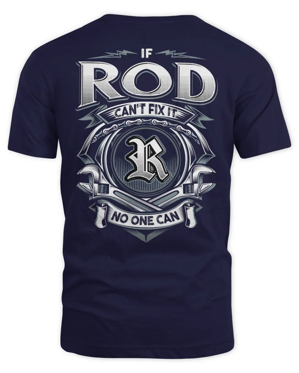 ROD AP81-K4-626 - Personalized Ahmed Quote Apparel “If Ahmed Can't Fix It, No One Can” - Unisex Standard T-Shirt - Navy