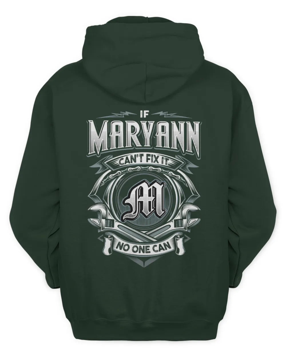MARYANN AP81-K4-626 - Personalized Ahmed Quote Apparel “If Ahmed Can't Fix It, No One Can” - Unisex Hoodie - Forest Green
