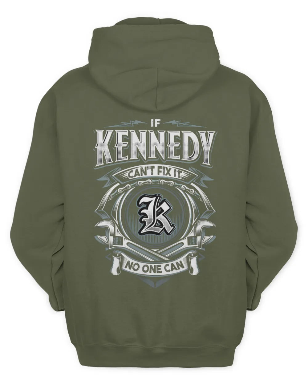 KENNEDY AP81-K4-626 - Personalized Ahmed Quote Apparel “If Ahmed Can't Fix It, No One Can” - Unisex Hoodie - Military Green
