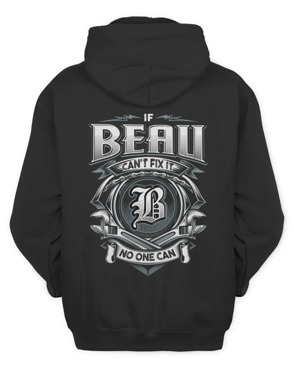 BEAU AP81-K4-626 - Personalized Ahmed Quote Apparel “If Ahmed Can't Fix It, No One Can” - Unisex Hoodie - Black