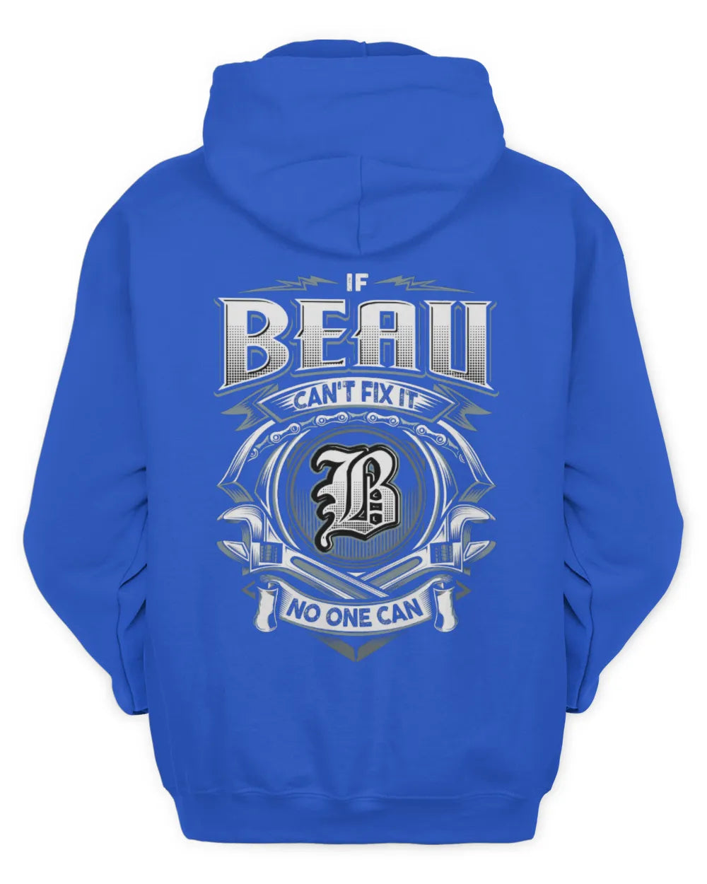 BEAU AP81-K4-626 - Personalized Ahmed Quote Apparel “If Ahmed Can't Fix It, No One Can” - Unisex Hoodie - Royal